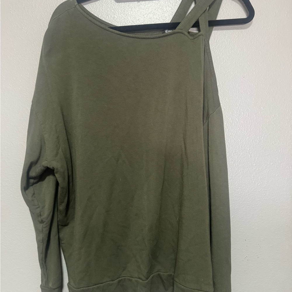 Express Olive Green Casual Top